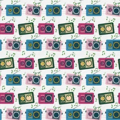 Press Play Volume Up 43"/44" Fabric Per Yard - Prismatic Fiber Arts