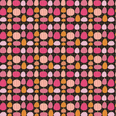 Pumpkin Patch Poppie Cotton Black 44"/45" Fabric Per Yard - Prismatic Fiber Arts
