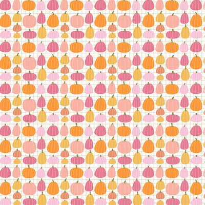Pumpkin Patch Poppie Cotton White 44"/45" Fabric Per Yard - Prismatic Fiber Arts
