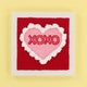 Punch Needle Embroidery Kit Hugs & Kisses 10in Frame - Prismatic Fiber Arts
