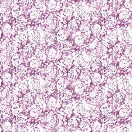Purple Floral Daphne 44"/45" Cotton Fabric Per Yard - Prismatic Fiber Arts