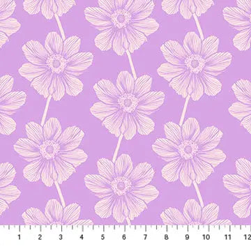 Purple Floral Indelible by Anna Maria for Northcott Cotton 44"/45" Fabric Per Yard - Prismatic Fiber Arts