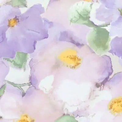 Purple Violet Flower Wash Cotton Wideback Fabric per yard - Prismatic Fiber Arts