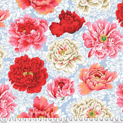 Multi Natural Brocade Peony Cotton Wideback Fabric Per Yard - Prismatic Fiber Arts