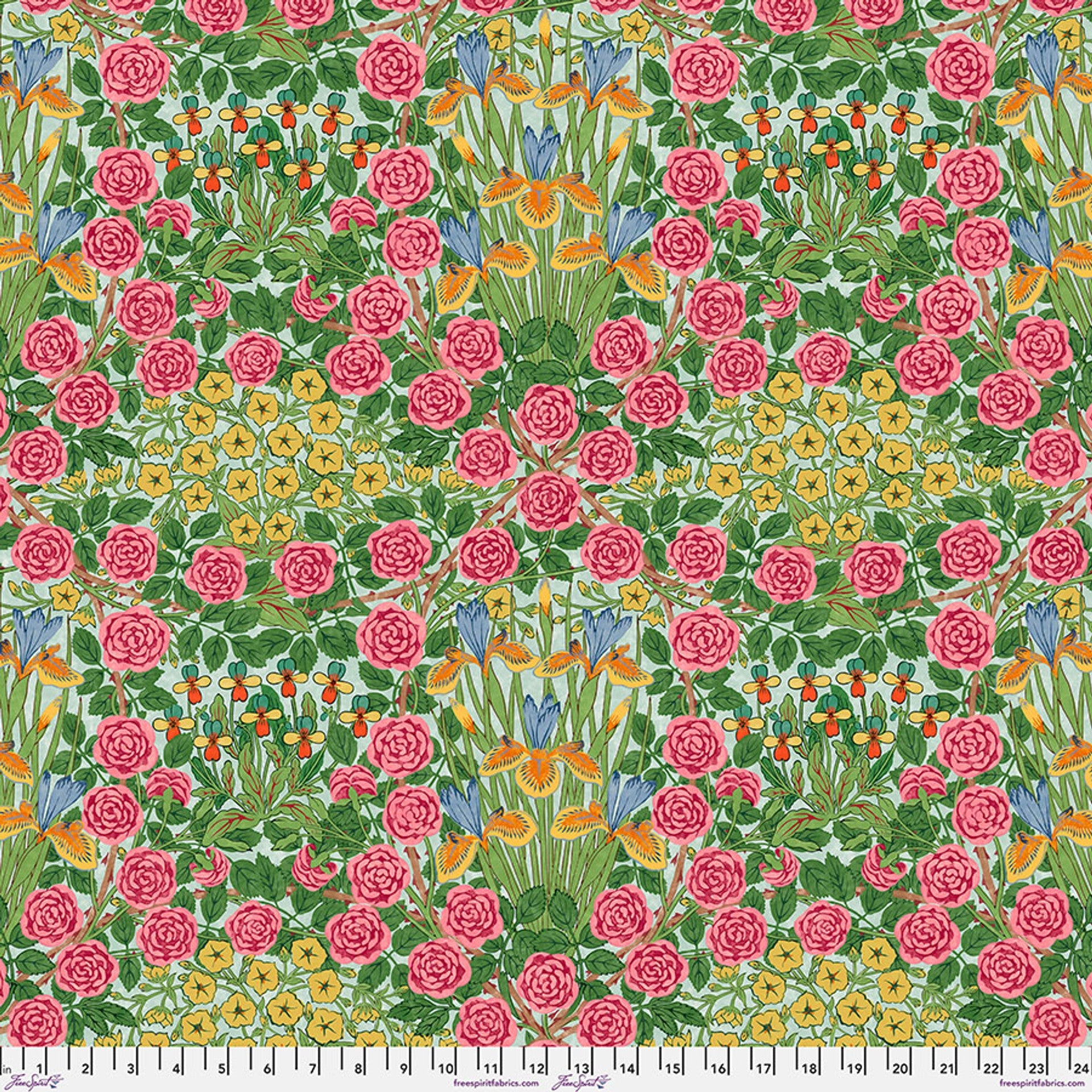 Campanula Seaglass Bedford Park 108" Cotton Wideback Fabric per yard - Prismatic Fiber Arts