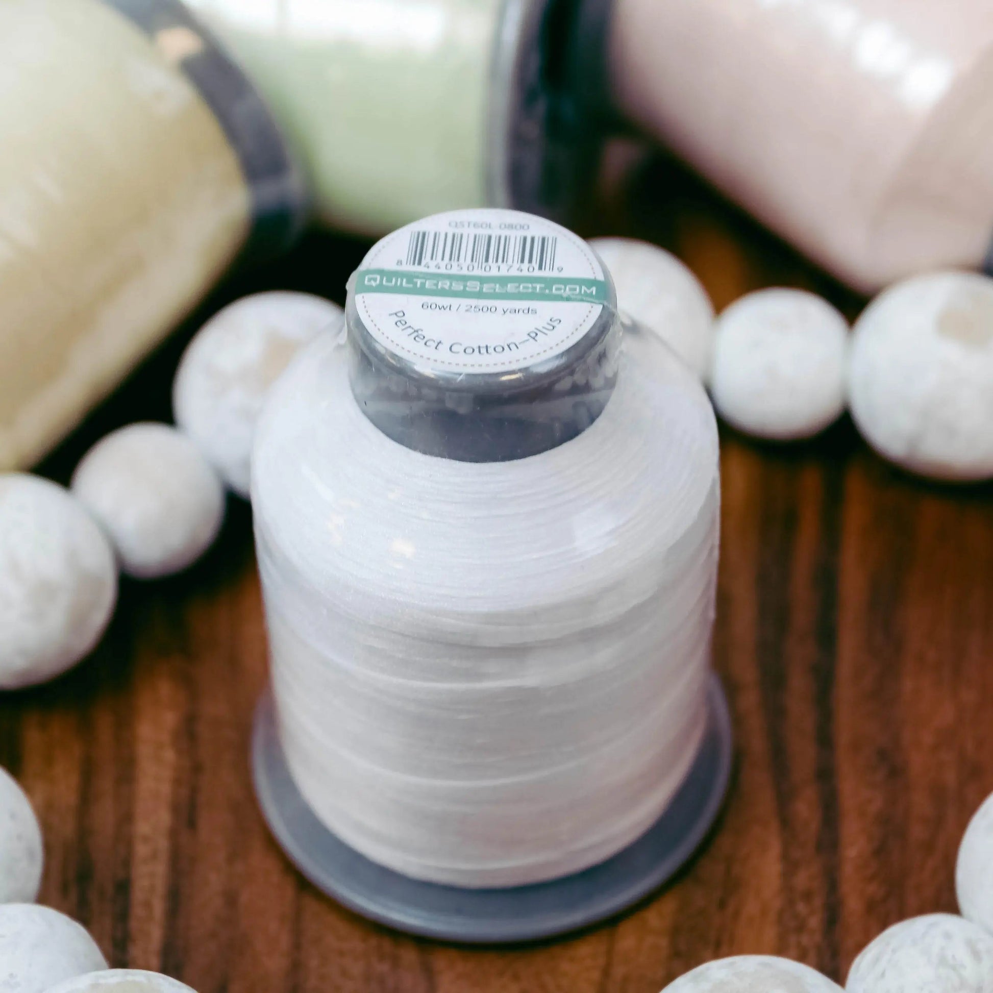 Quilters Select Thread- 2500 YD Cotton Plus 60 weight - WHITE - Prismatic Fiber Arts