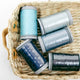 Quilters Select Thread - Tube of 5 colors 400M - BLUEBELLE STORM CLOUD COSMIC SKY TURQUOISE BLACK - Prismatic Fiber Arts