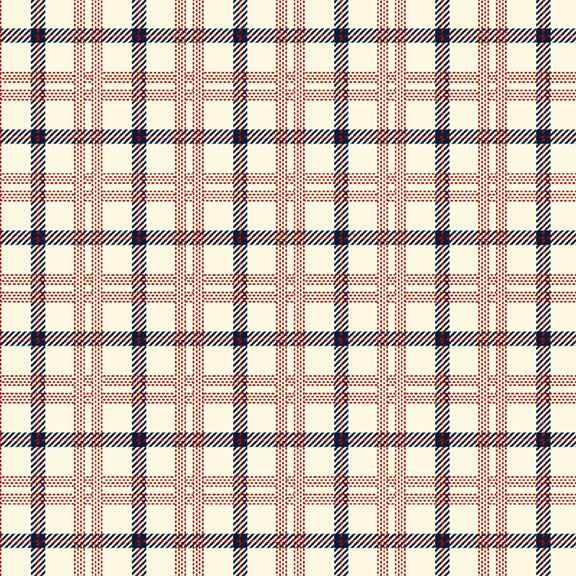 Cream Primo Plaids: Americana Cotton Flannel 44"/45" Fabric Per Yard - Prismatic Fiber Arts