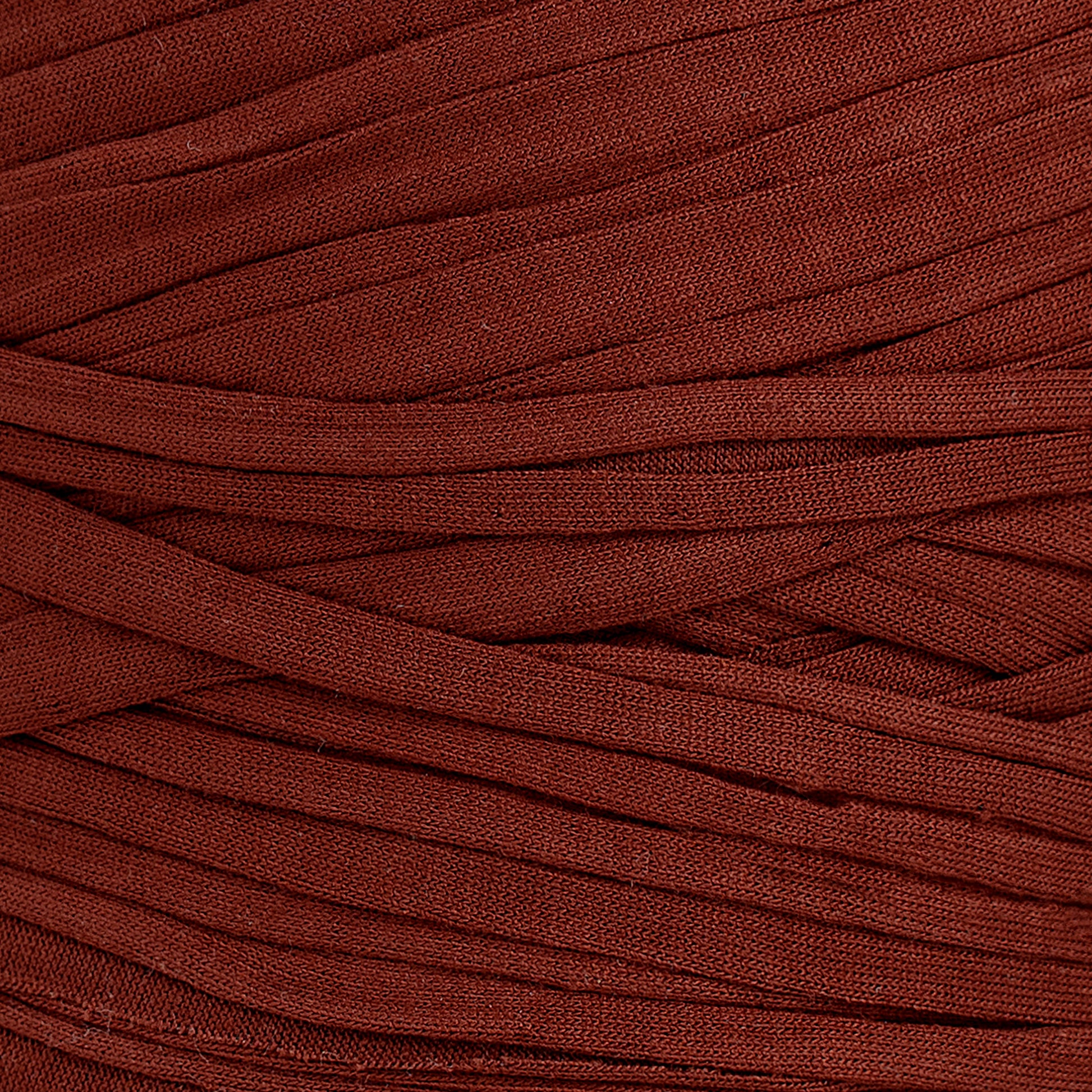 Recycled T-Shirt Fabric Yarn - Red Amber Color - Prismatic Fiber Arts