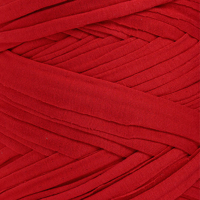 Recycled T-Shirt Fabric Yarn - Red Color - Prismatic Fiber Arts