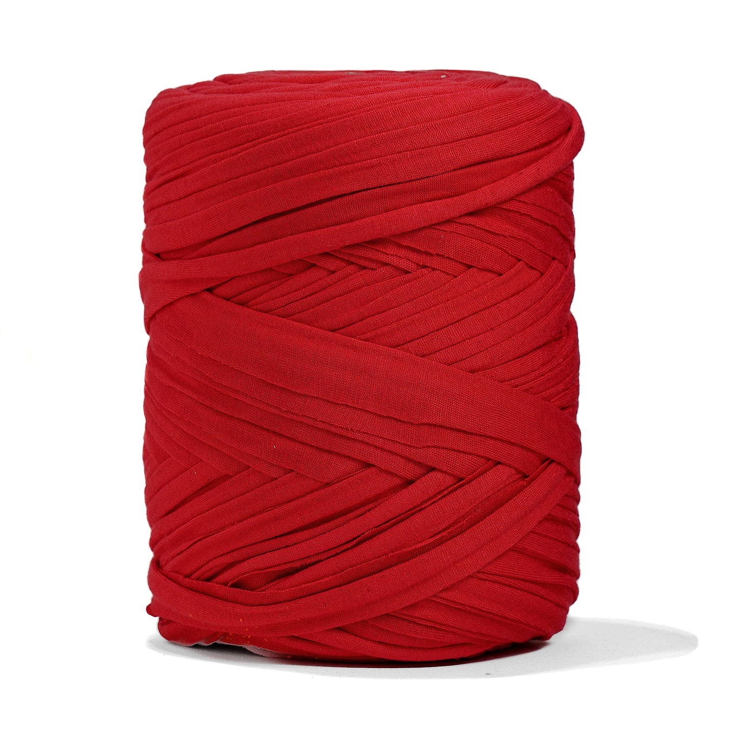 Recycled T-Shirt Fabric Yarn - Red Color - Prismatic Fiber Arts