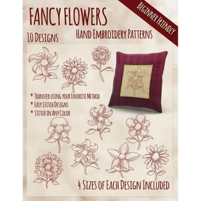 Fancy Flowers Hand Embroidery Patterns