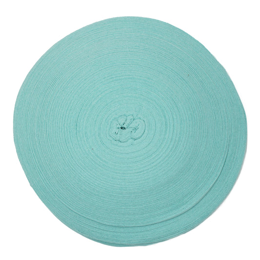 Ribbon Cotton T-Shirt Yarn Aqua Blue Color - Prismatic Fiber Arts