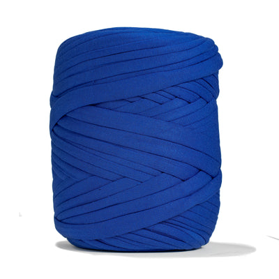 Recycled T-Shirt Fabric Yarn - Royal Blue Color - Prismatic Fiber Arts