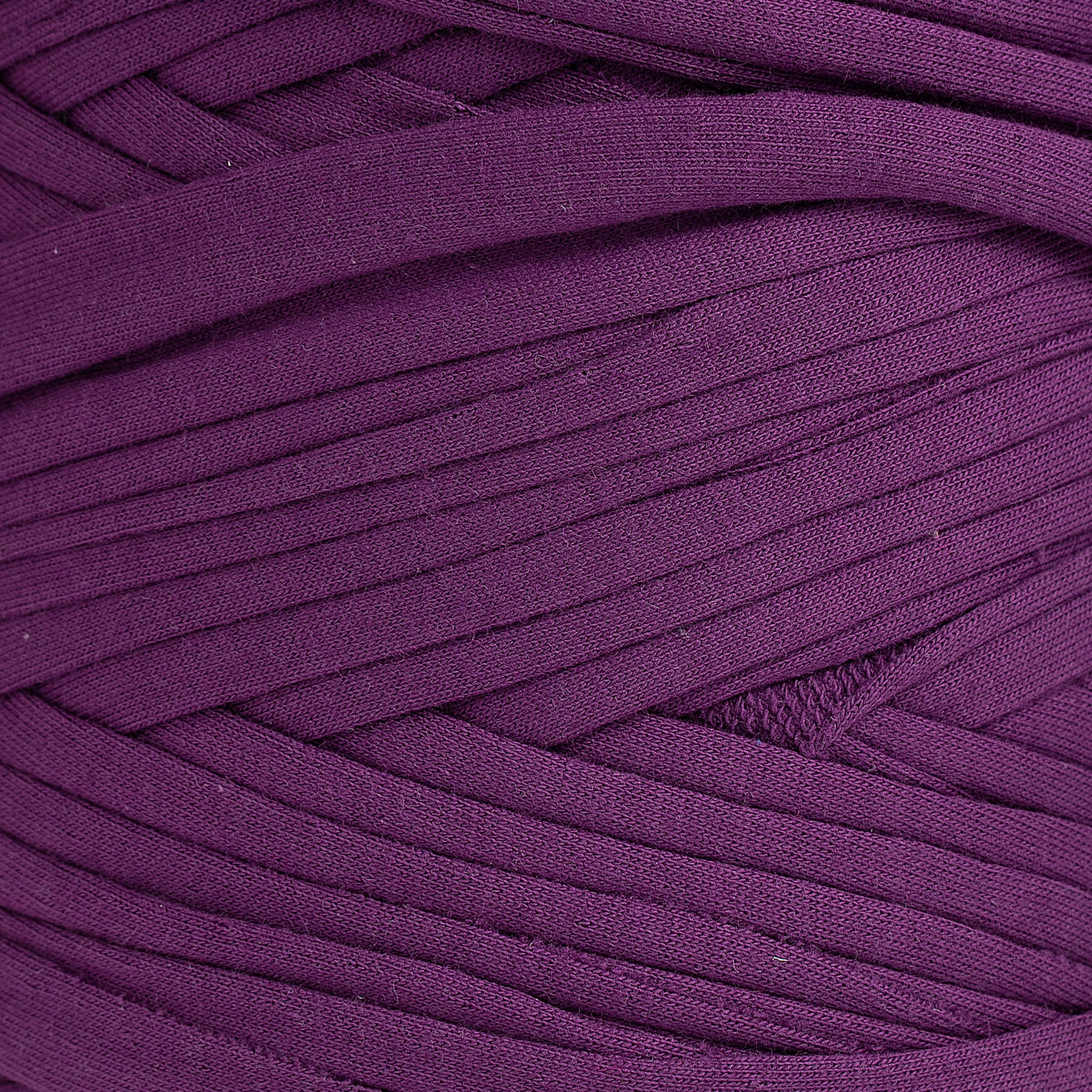 Recycled T-Shirt Fabric Yarn - Royal Purple Color - Prismatic Fiber Arts