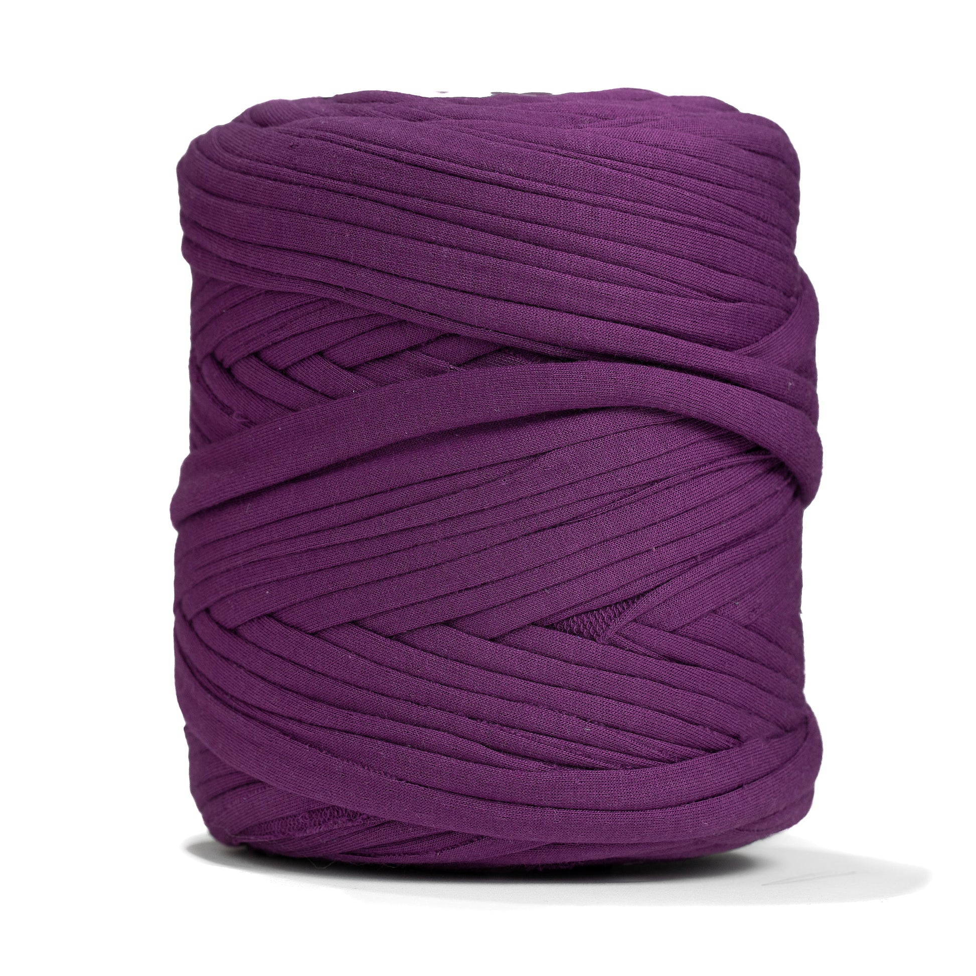 Recycled T-Shirt Fabric Yarn - Royal Purple Color - Prismatic Fiber Arts