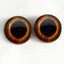 Brown Rabbit Hare Sew-On Button Glass Eyes - Prismatic Fiber Arts
