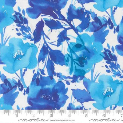 Radiant Sky Poppies Cotton 44"/45" Fabric Per Yard - Prismatic Fiber Arts