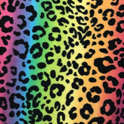 Leopard Print Fleece Fabric - Prismatic Fiber Arts