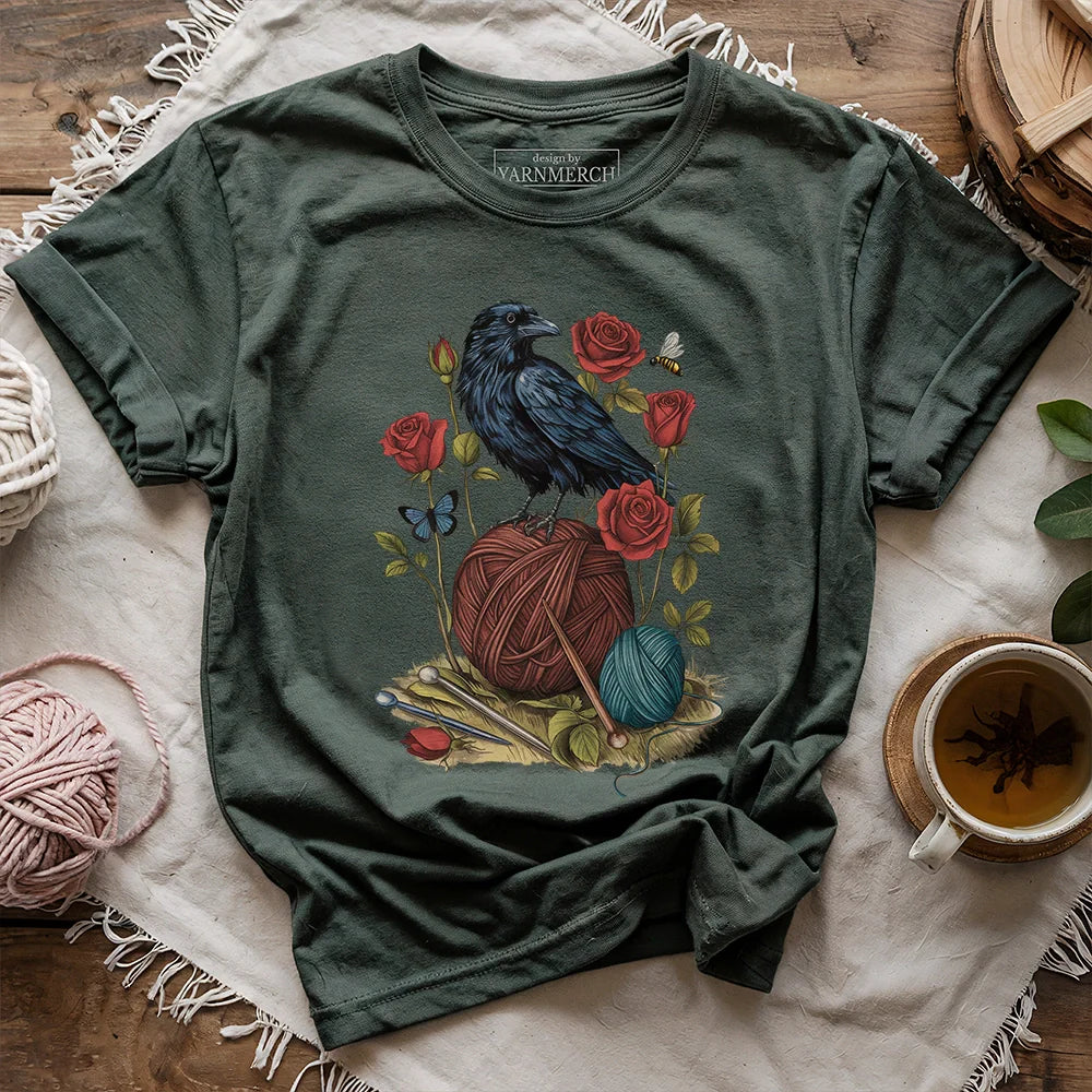 Raven & Rose Threads T-shirt - Prismatic Fiber Arts