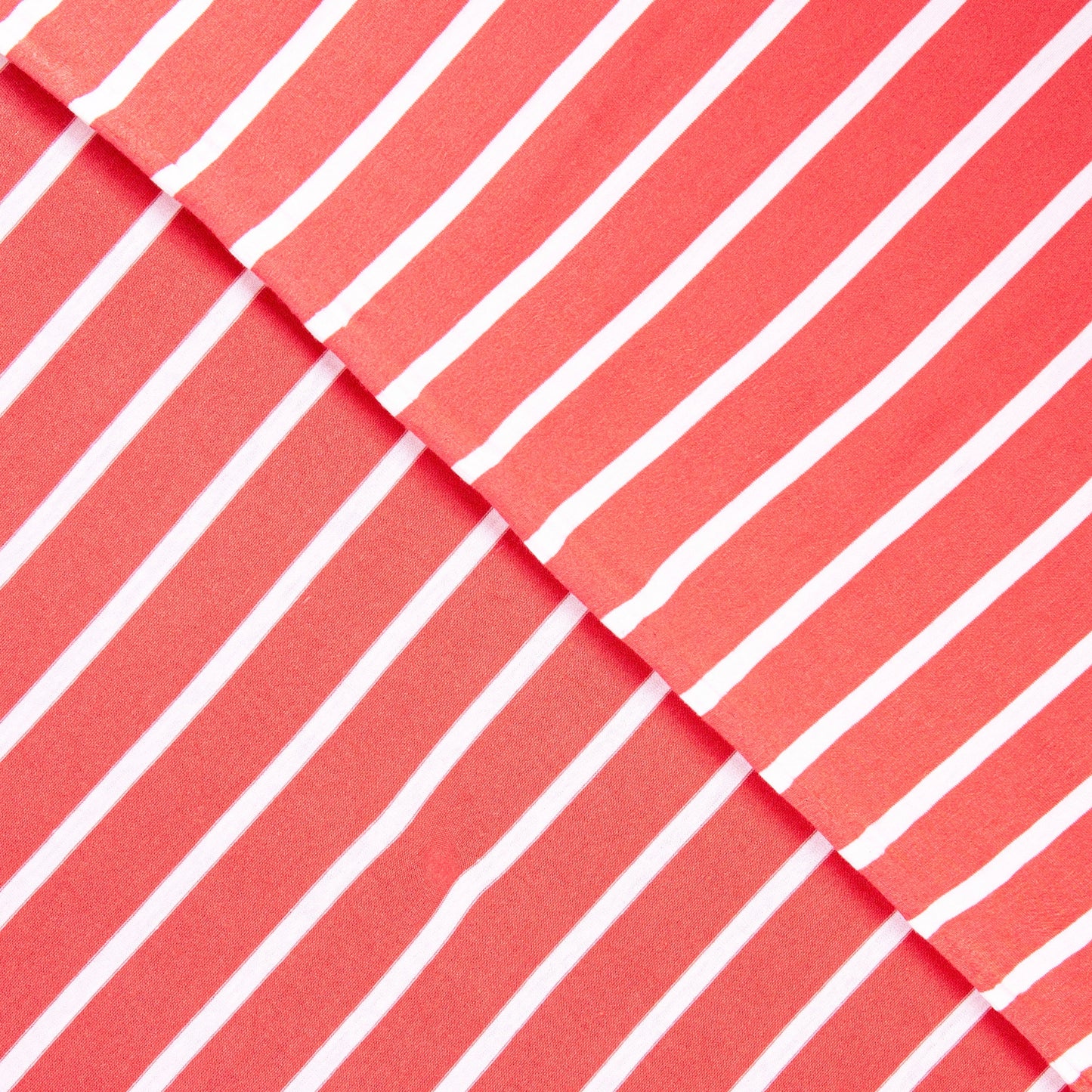 FabricLA Rayon Spandex Jersey Knit Fabric – 58/60" Wide, 1.6mm Thick | 4-Way Stretch Striped Fabric for Apparel & Crafts (Coral & White) - Prismatic Fiber Arts