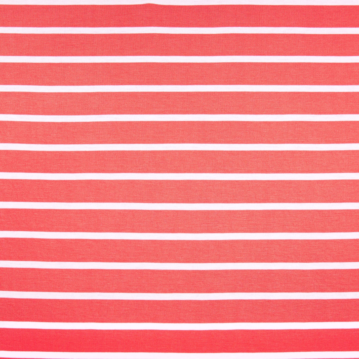 FabricLA Rayon Spandex Jersey Knit Fabric – 58/60" Wide, 1.6mm Thick | 4-Way Stretch Striped Fabric for Apparel & Crafts (Coral & White) - Prismatic Fiber Arts