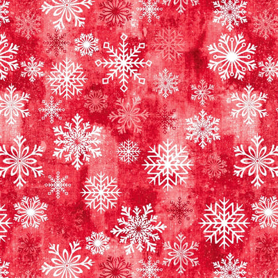 Red Candy Snowflake Toss Dot Cotton Wideback Fabric per yard - Prismatic Fiber Arts