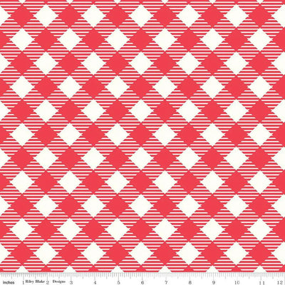 Red Cayenne Lori Holt Bee Ginghams Cotton Wideback Fabric per yard - Prismatic Fiber Arts