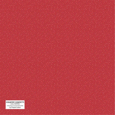 Red Chilli Pepper Cotton 44"/45" Fabric Per Yard - Prismatic Fiber Arts