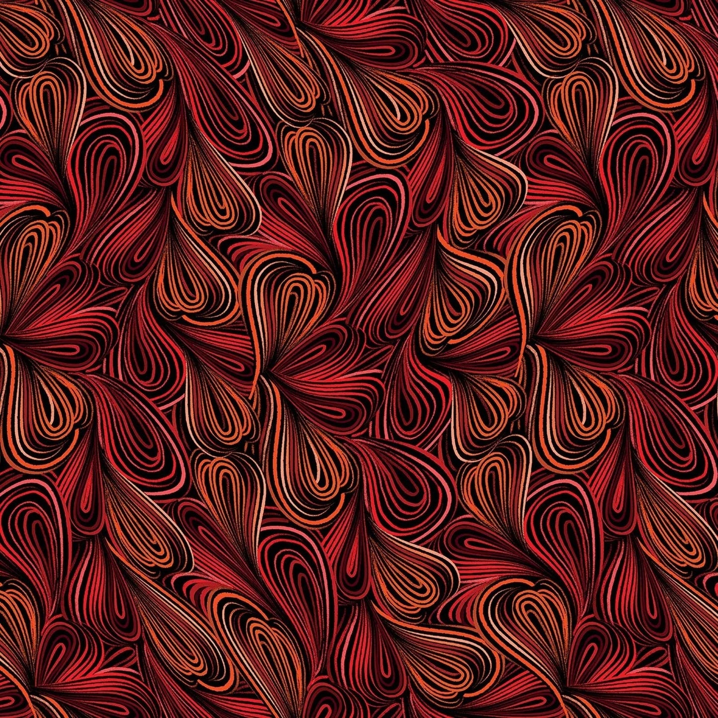 Red Color Flow Cotton Wideback Fabric per yard - Prismatic Fiber Arts