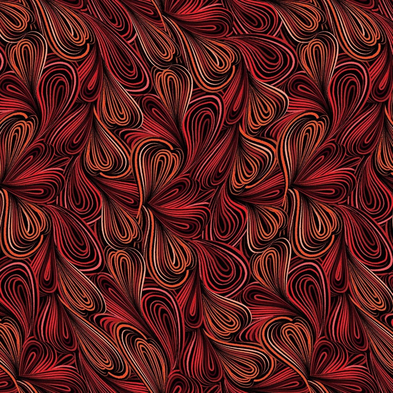 Red Color Flow Cotton Wideback Fabric per yard - Prismatic Fiber Arts