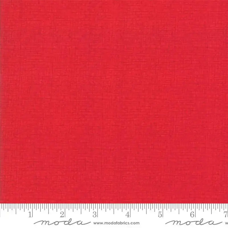 Red Crimson Thatched Cotton Wideback Fabric Per Yard - Prismatic Fiber Arts