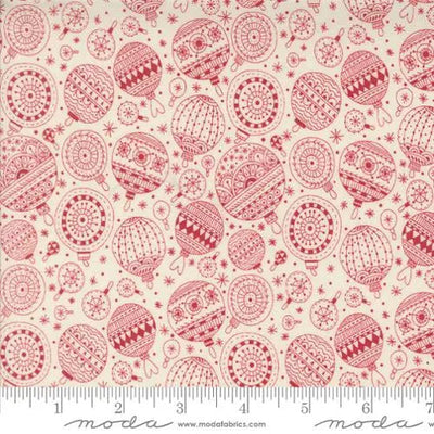 Red Emmitt And Ivy Christmas Ornaments 44"/45" Fabric Per Yard - Prismatic Fiber Arts