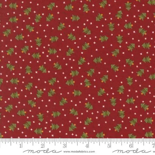 Red Emmitt And Ivy Christmas Trees 44"/45" Fabric Per Yard - Prismatic Fiber Arts