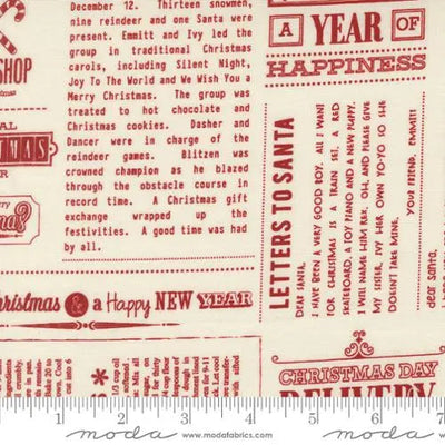 Red Emmitt And Ivy News 44"/45" Fabric Per Yard - Prismatic Fiber Arts