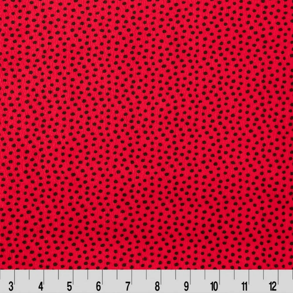 Red Extra Wide Dottie Cuddle Cardinal Fabric per yard - Prismatic Fiber Arts