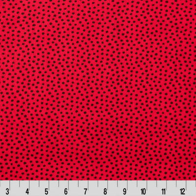Red Extra Wide Dottie Cuddle Cardinal Fabric per yard - Prismatic Fiber Arts