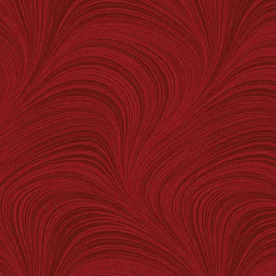 Red Medium Color Wave Texture Flannel Wideback Fabric per yard - Prismatic Fiber Arts