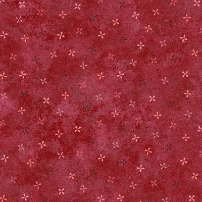 Red Operetta Pinwheel Petals Cotton 43"/44" Fabric Per Yard - Prismatic Fiber Arts