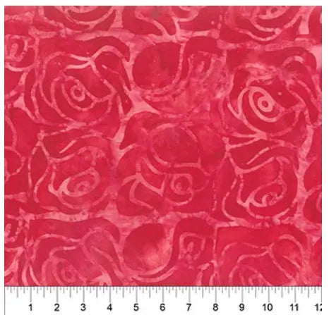 Red Roses Cotton Wideback Fabric per yard - Prismatic Fiber Arts