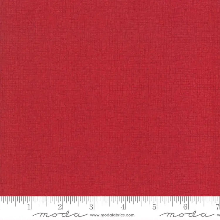 Red Scarlet Thatched Cotton Wideback Fabric Per Yard - Prismatic Fiber Arts