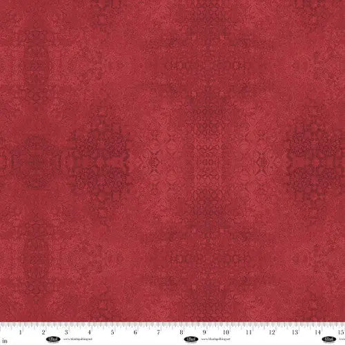 Red Textured Damask Casabella Cotton Wideback Fabric Per Yard - Prismatic Fiber Arts