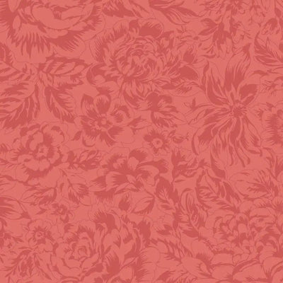Red Tonal Floral La Fleur Flannel Cotton 42"/43" Fabric Per Yard - Prismatic Fiber Arts