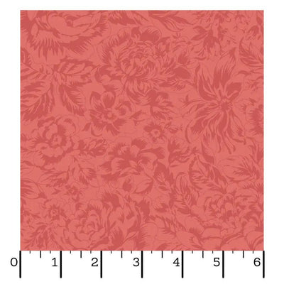 Red Tonal Floral La Fleur Flannel Cotton 42"/43" Fabric Per Yard - Prismatic Fiber Arts