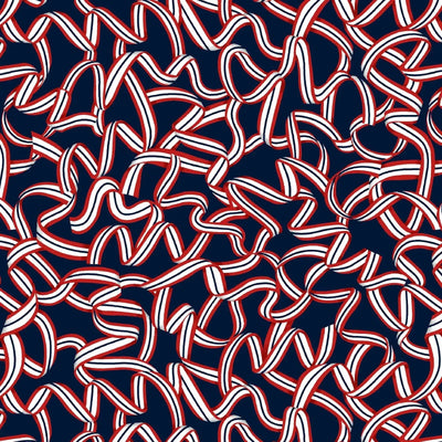 Red White and Starry Blue Too Ribbon Cotton Wideback Fabric per yard - Prismatic Fiber Arts