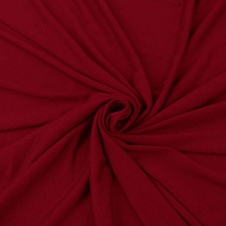 FabricLA 10 oz Cotton Spandex Jersey Knit Fabric – 4-Way Stretch | Red - Prismatic Fiber Arts