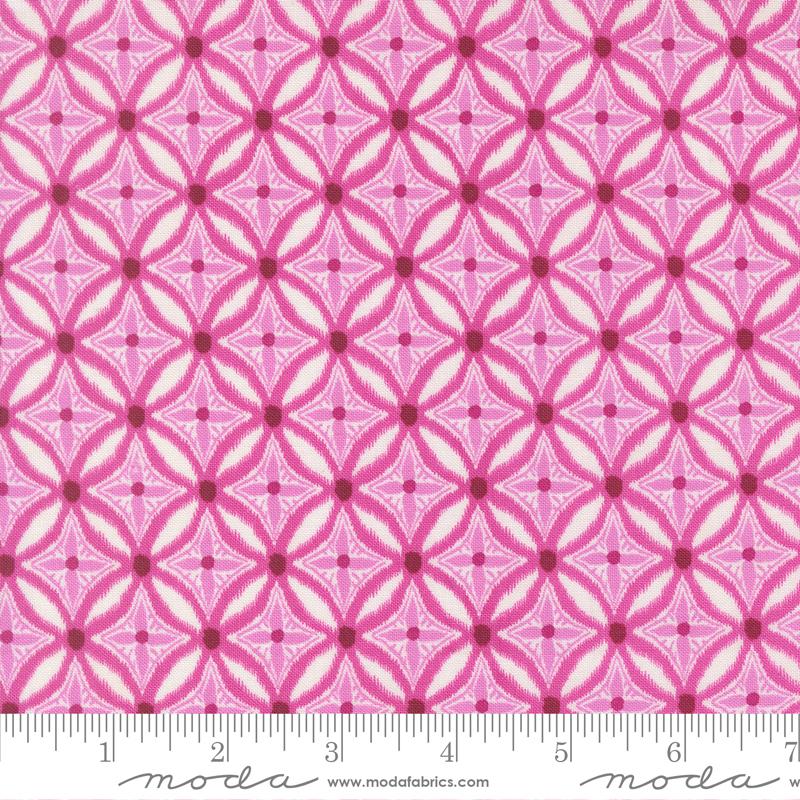 Reef Medallion Magenta Cotton 44"/45" Fabric Per Yard - Prismatic Fiber Arts