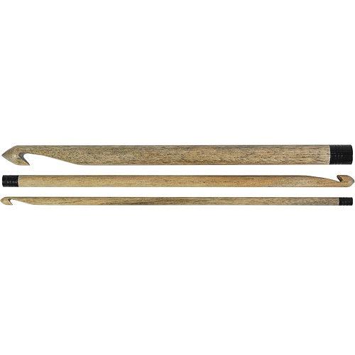 "America" Crochet Hook Set with Carrying Case - Driftwood 7" | 10 Crochet Hooks Size US E - M - Prismatic Fiber Arts