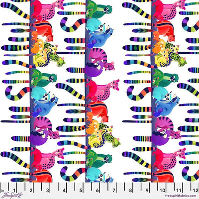 Ringtail Love Day White Cotton 44"/45" Fabric Per Yard - Prismatic Fiber Arts