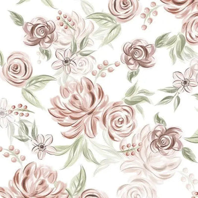 Rose Sweet Flowers Cloud Cuddle Fabric per yard - Prismatic Fiber Arts